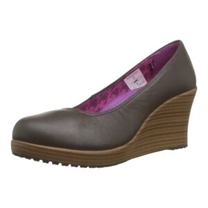 CROCS 10 stone Stylish Brown Wedge Shoes
